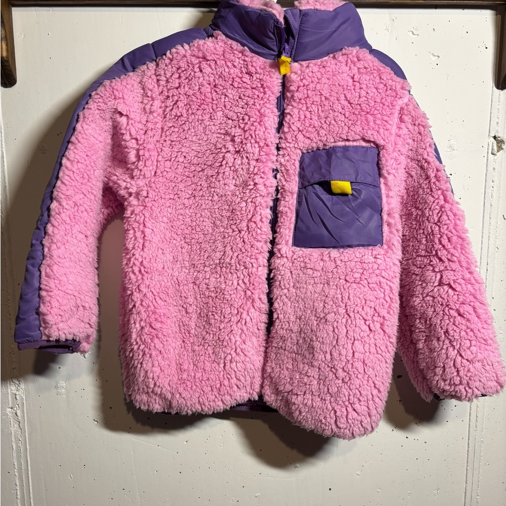 Kids Pink and Purple Sherpa Sweater